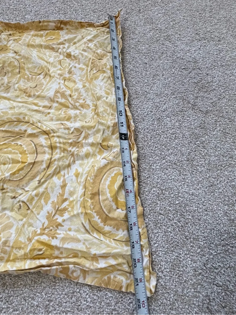 Pottery Barn Gold Patterned 2010 Queen Duvet Cover and two Standard Shams